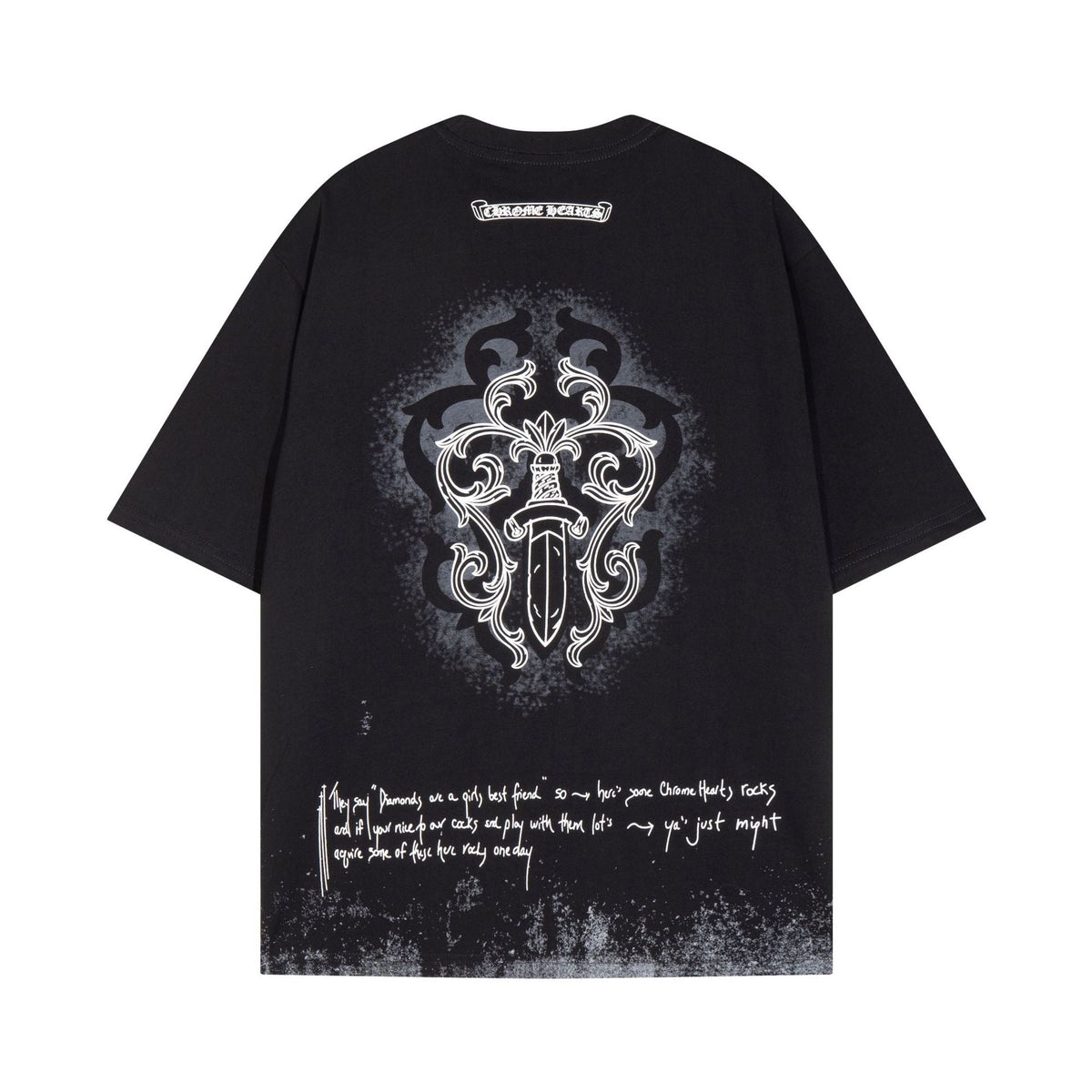 Chrome Heart T Shirts Sanskrit Short Sleeve T-Shirt Crew Neck