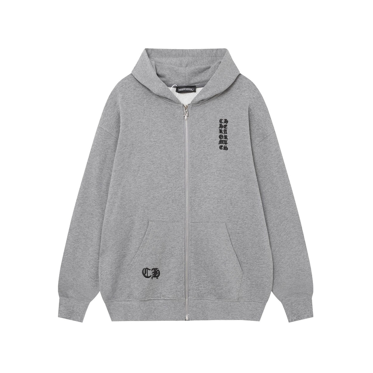 Chrome Heart Hoodie Chrome Heart Sanskrit embroidered hooded sweater cardigan