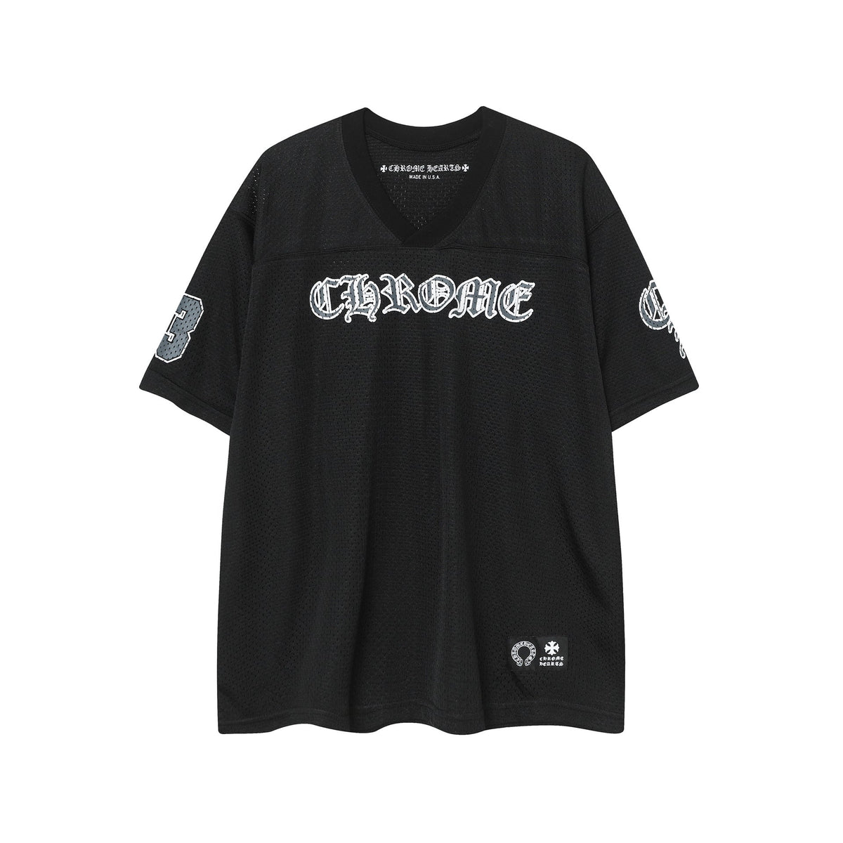 Chrome Heart T Shirts Croix Cross Color Leather Printed Short Sleeve T-Shirt