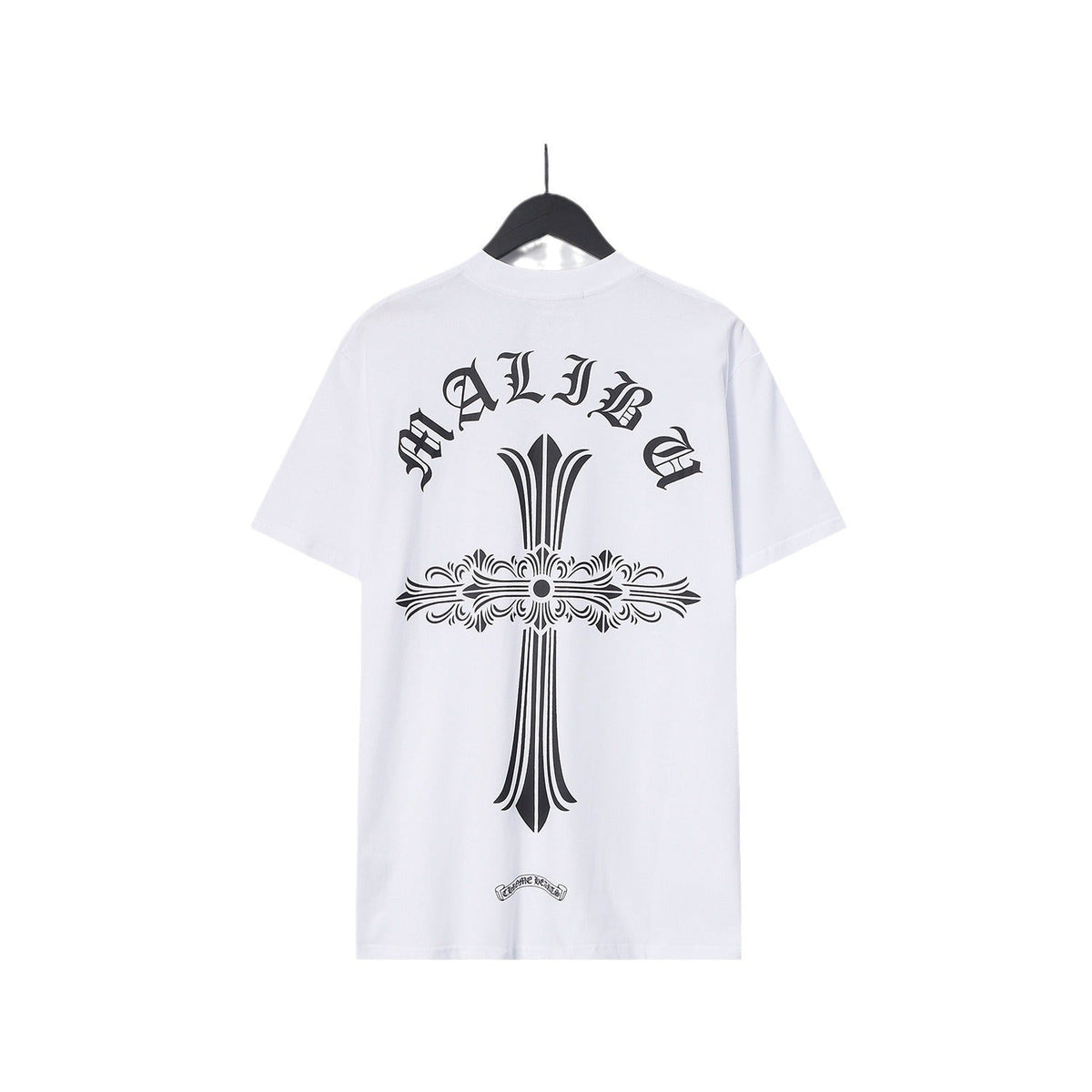 Chrome Heart T Shirts Croix Cross Leather Printed Short Sleeve T-Shirt