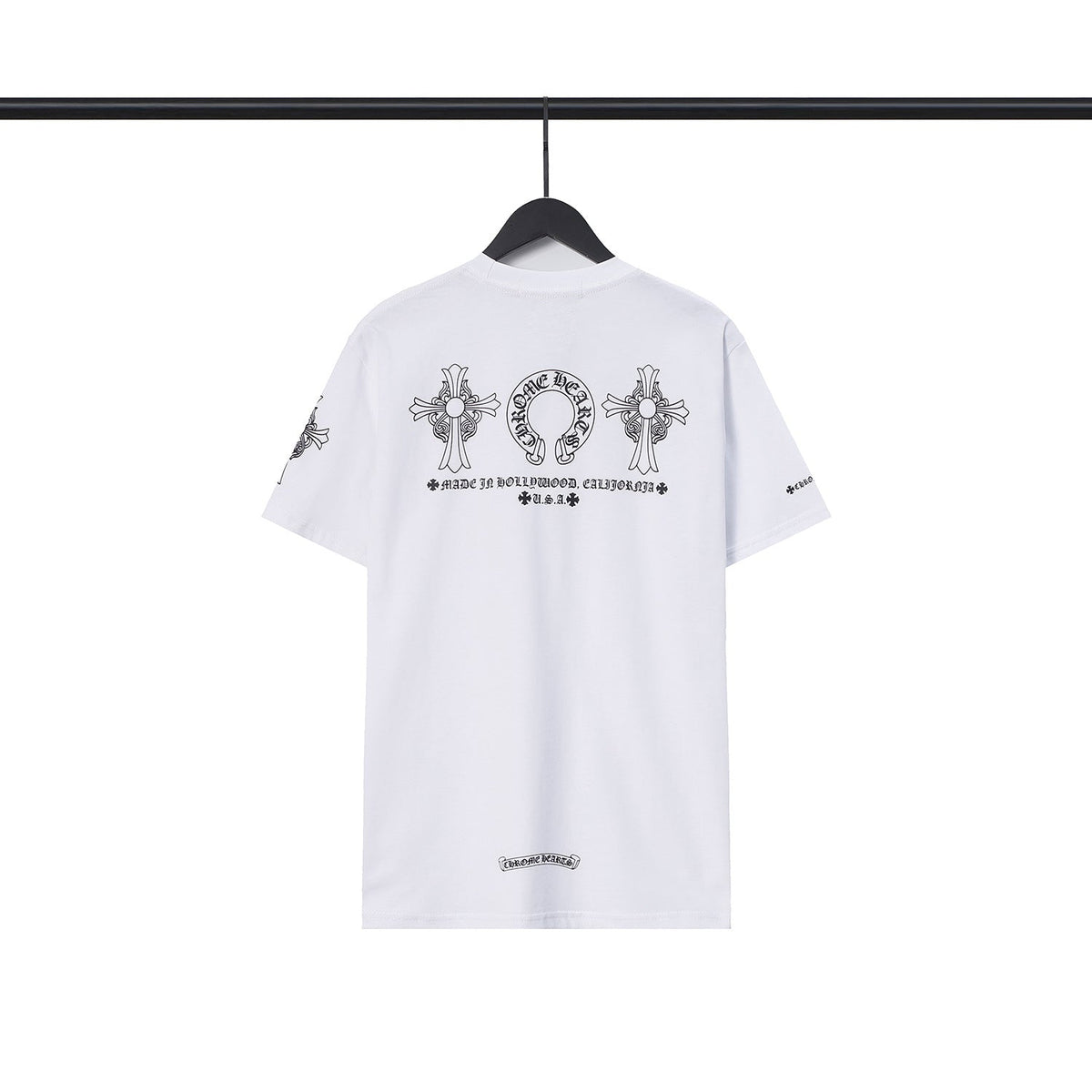 Chrome Heart T Shirts Chrome Hearts Cross Sanskrit Print Short Sleeve Crew Neck T-Shirt