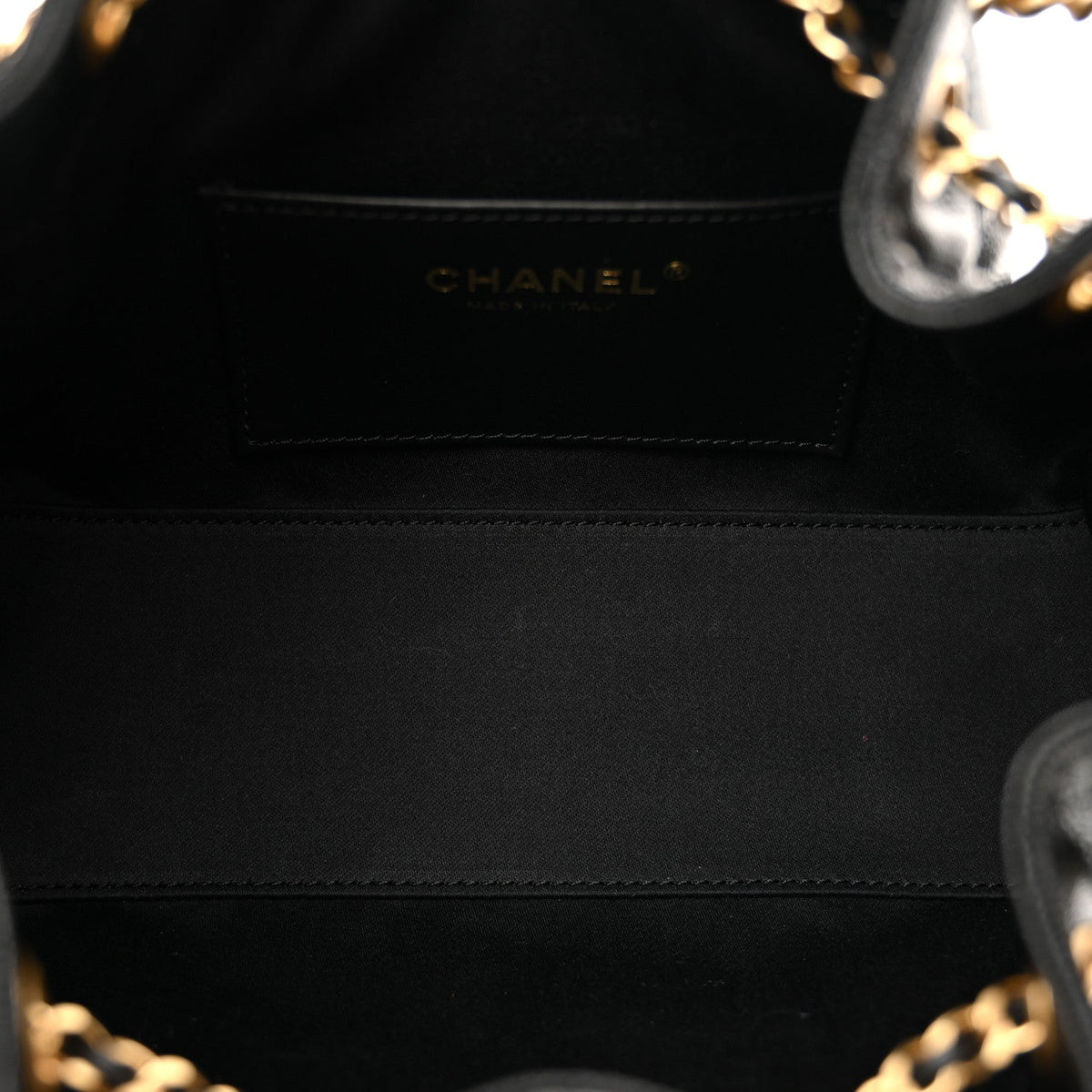 Caviar Quilted Mini Chanel 25 Handbag Black